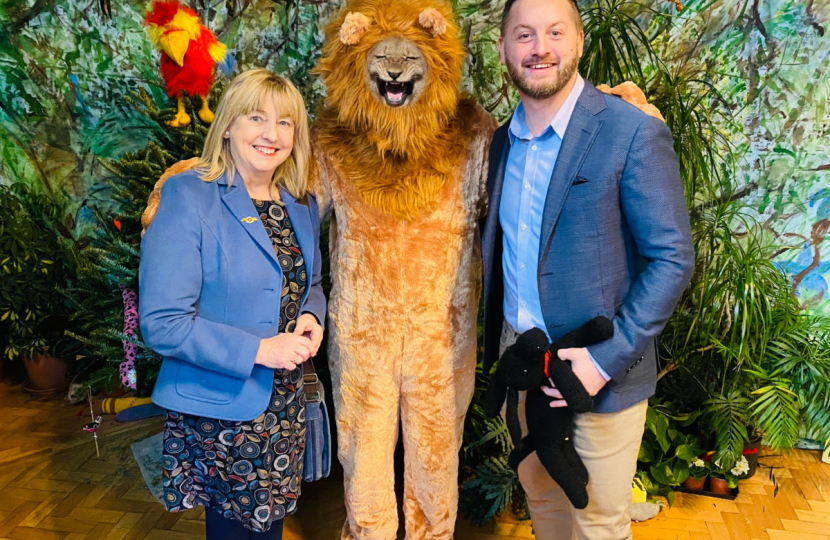 Cllr Linda Holt and Candidate Peter Crossen attending the amazing "Follow the Yellow Brick Road" show at St Michael and All Angels. Peter helped out with clearing the church ready for the event visited by over 2000 people from schools, local groups and residents from across Bramhall.