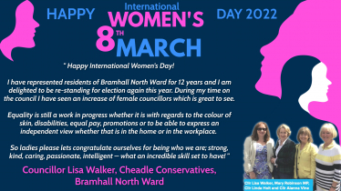 Councillor Lisa Walker, International Women's Day 2022